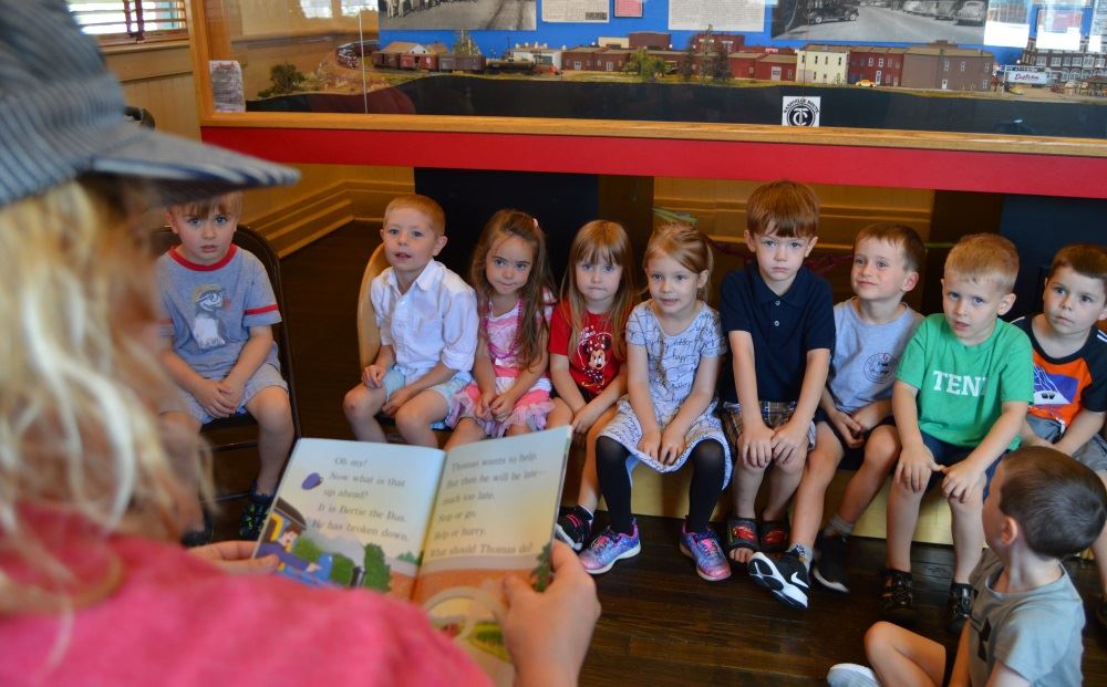 Children enjoy Train Tales at the Cookeville Depot.