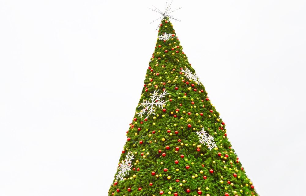 Dogwood Park Christmas tree with snowflakes