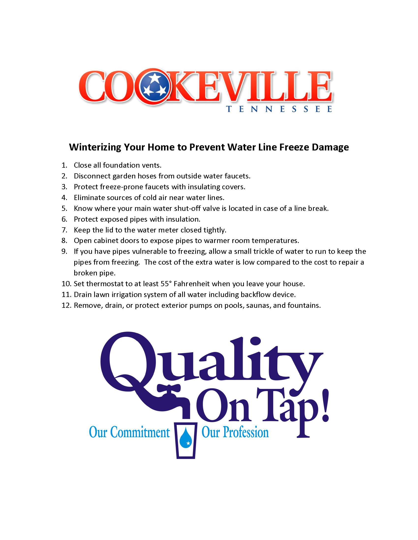 Winterizing Your Home to Prevent Water Line Freeze Damage