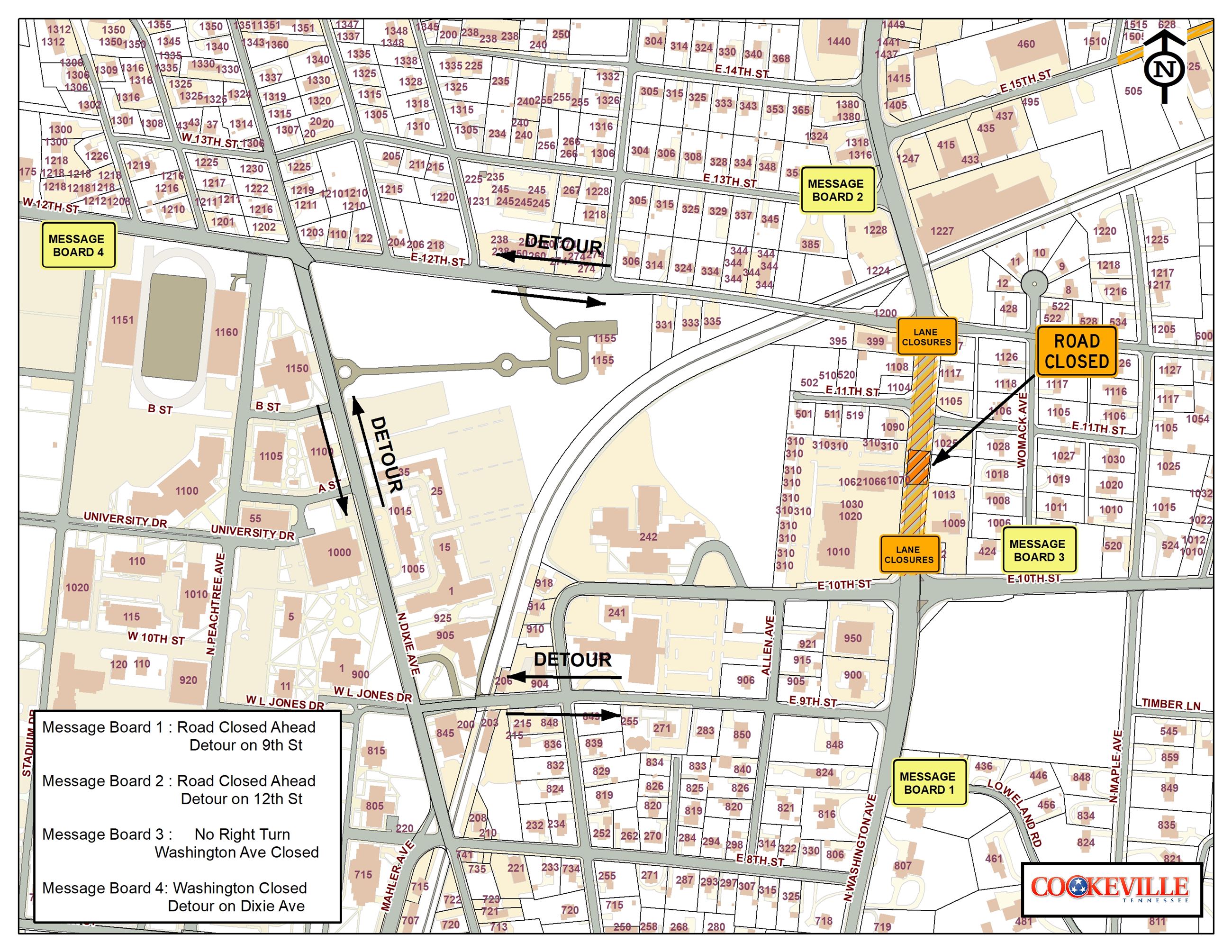 North Washington Lane Closures (Sept 12th)