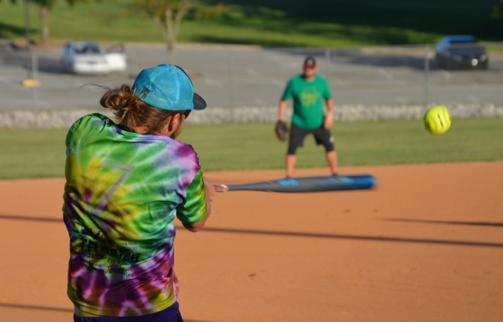 softball players on the field