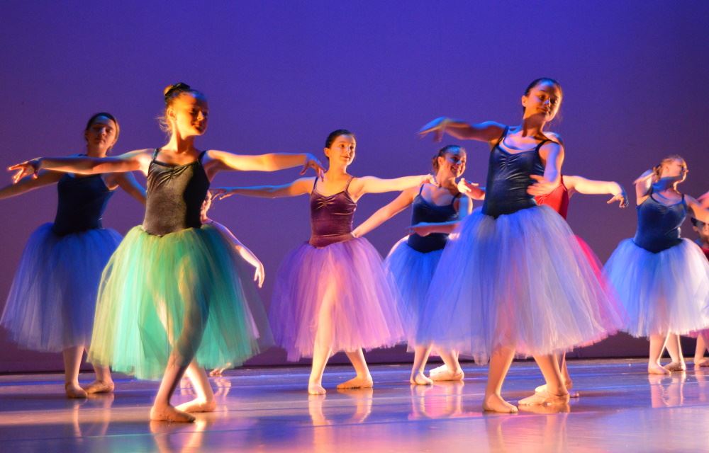 School of dance students perform at a recital.