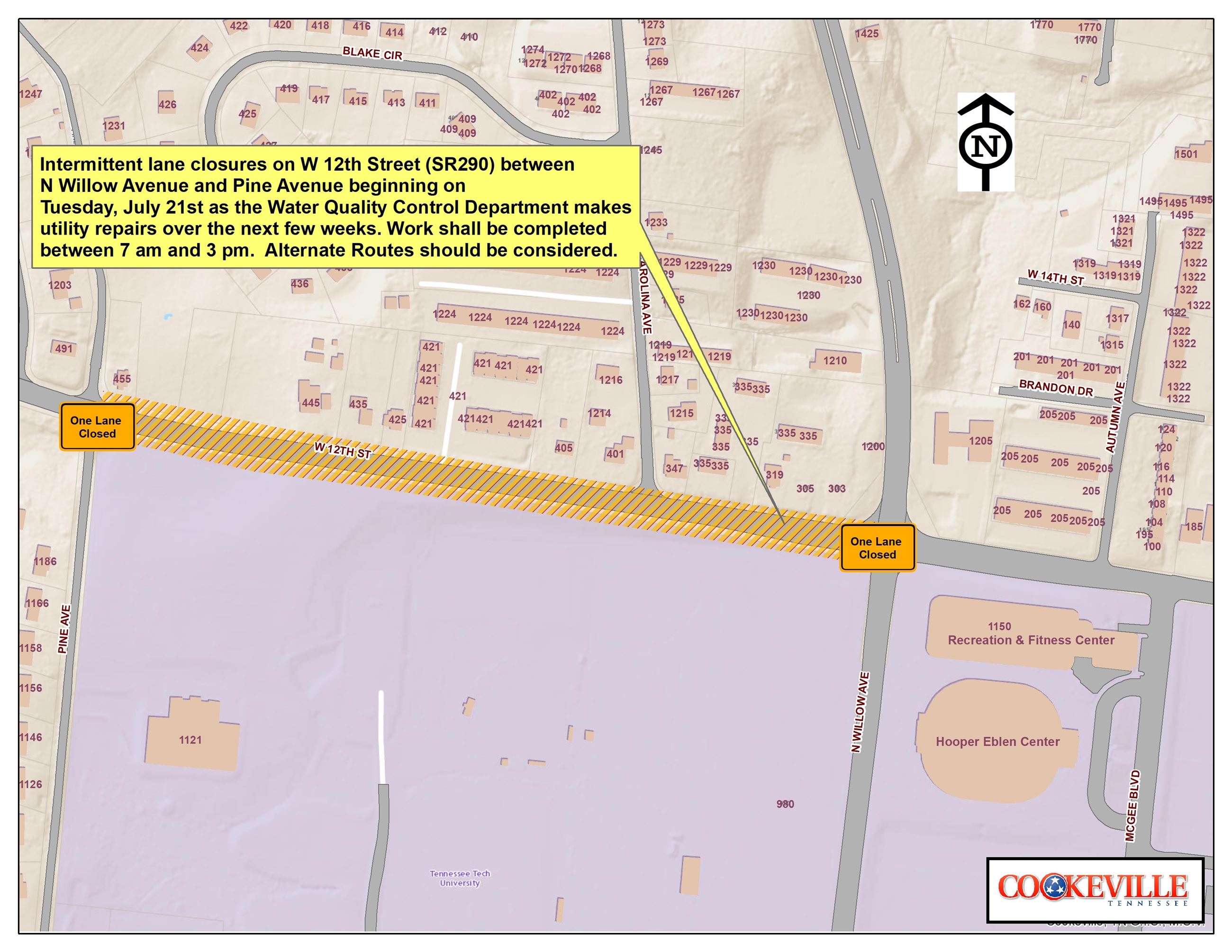W 12th Street Road Closure