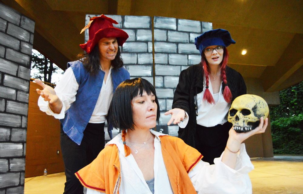 Actors perform in Shakespeare in the Park at Dogwood Park.