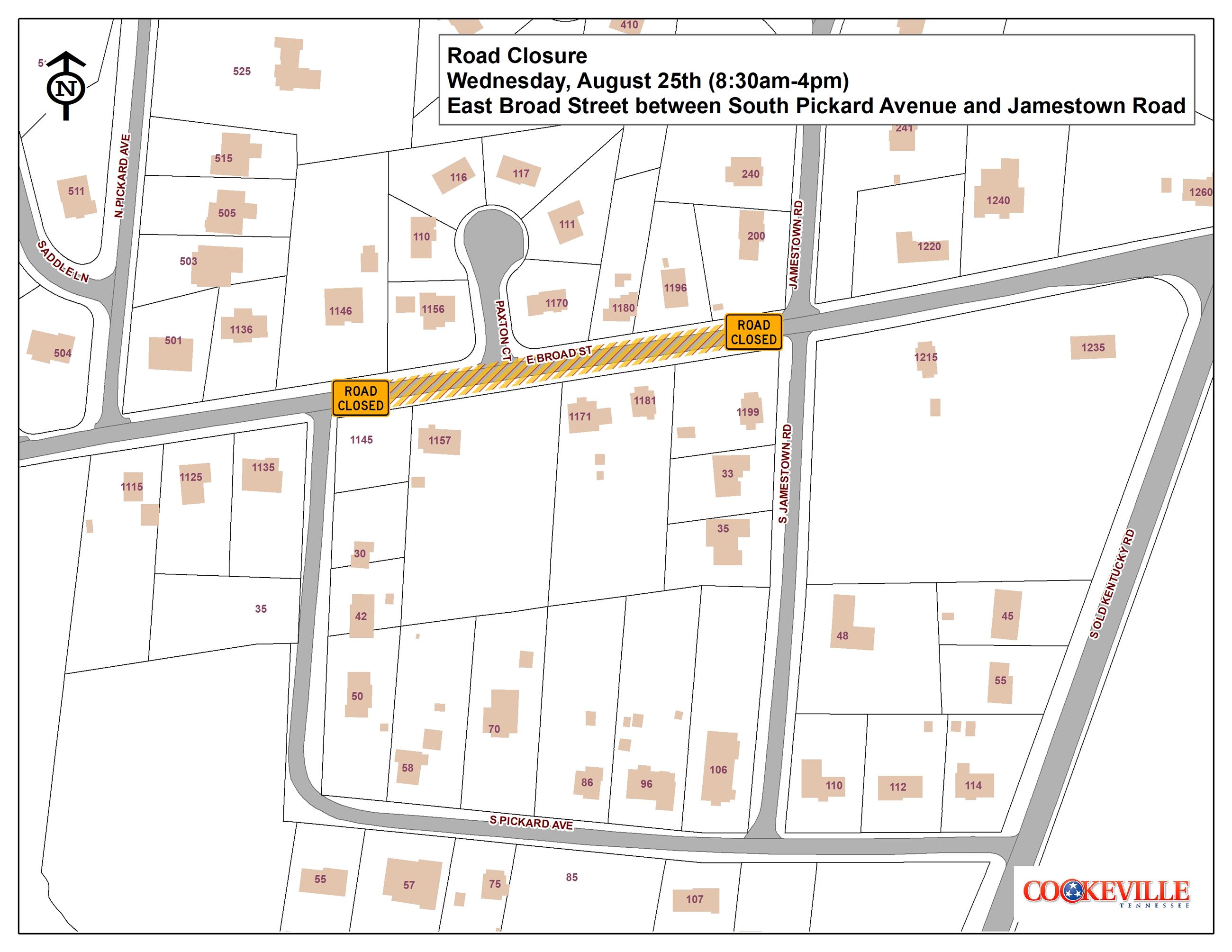 Road Closure- E Broad St