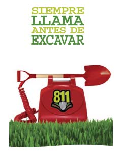 Call 811 Before You Dig Stuffer in Spanish