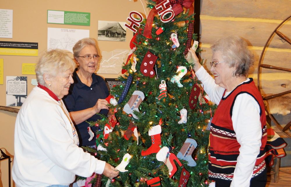 Christmas Forest exhibit at Cookeville History Museum