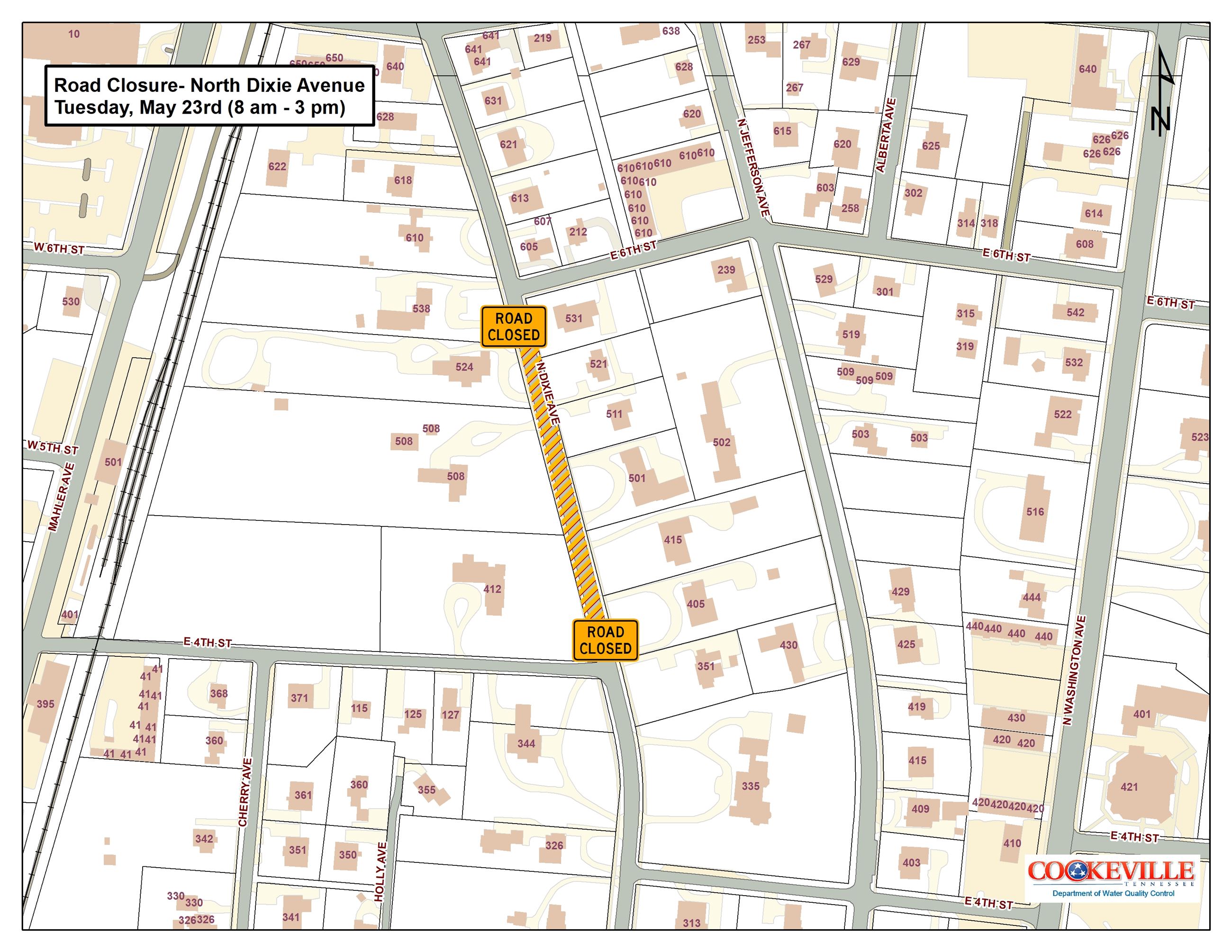 Road Closed Map- May 23rd