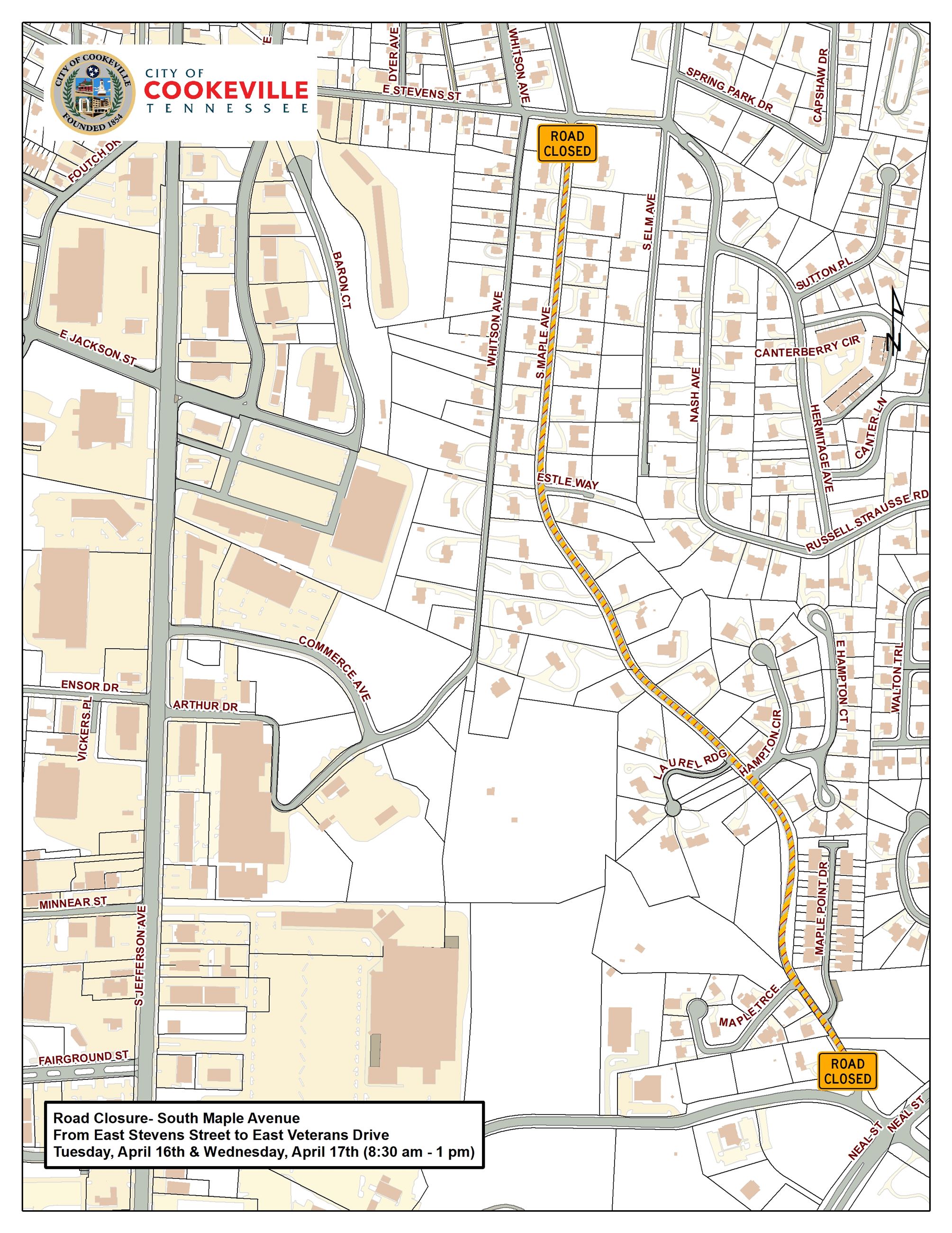 Road Closed Map- S Maple (3)