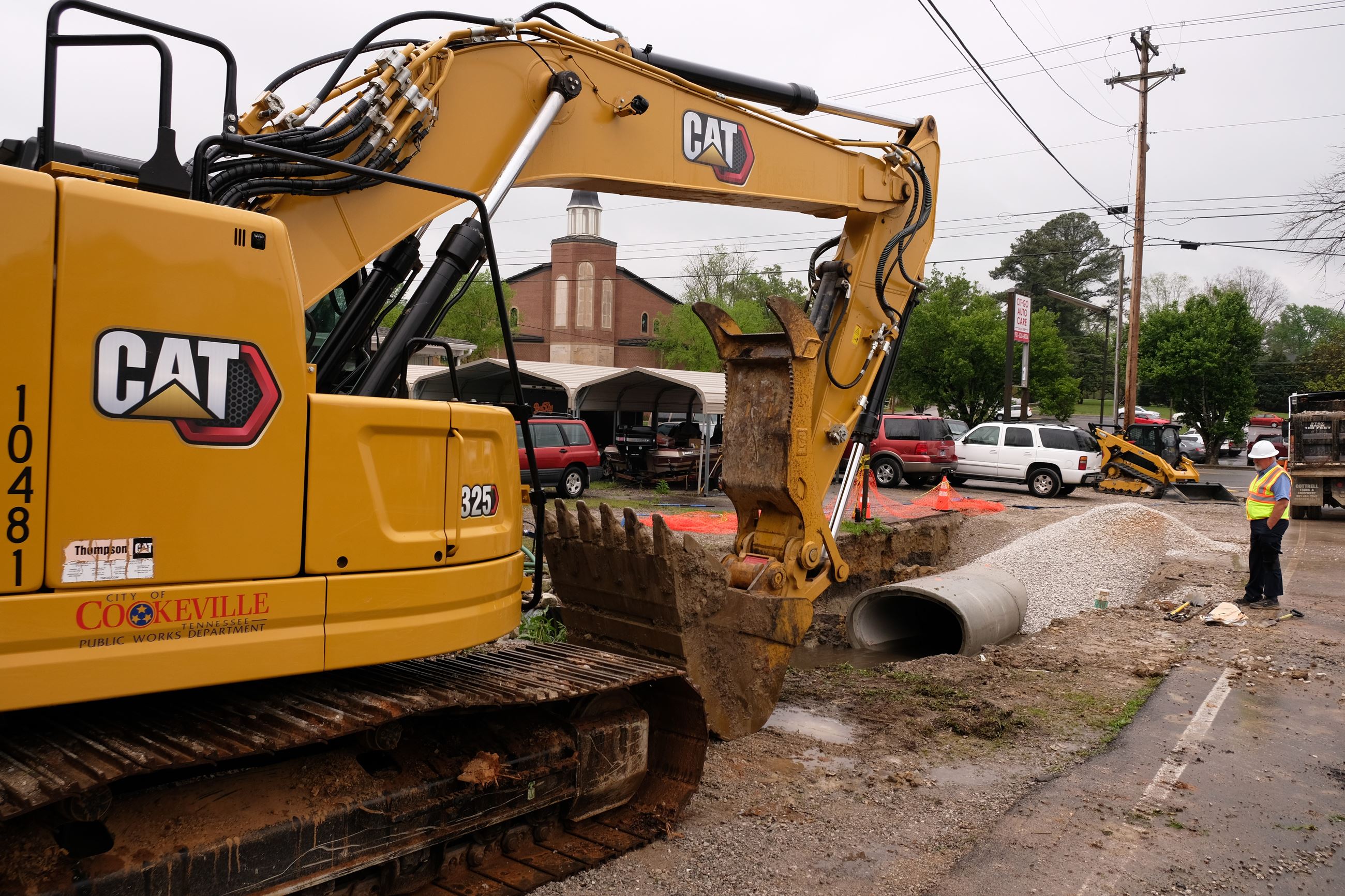 Public Works Stormwater Management on 4th and Washington April 2024