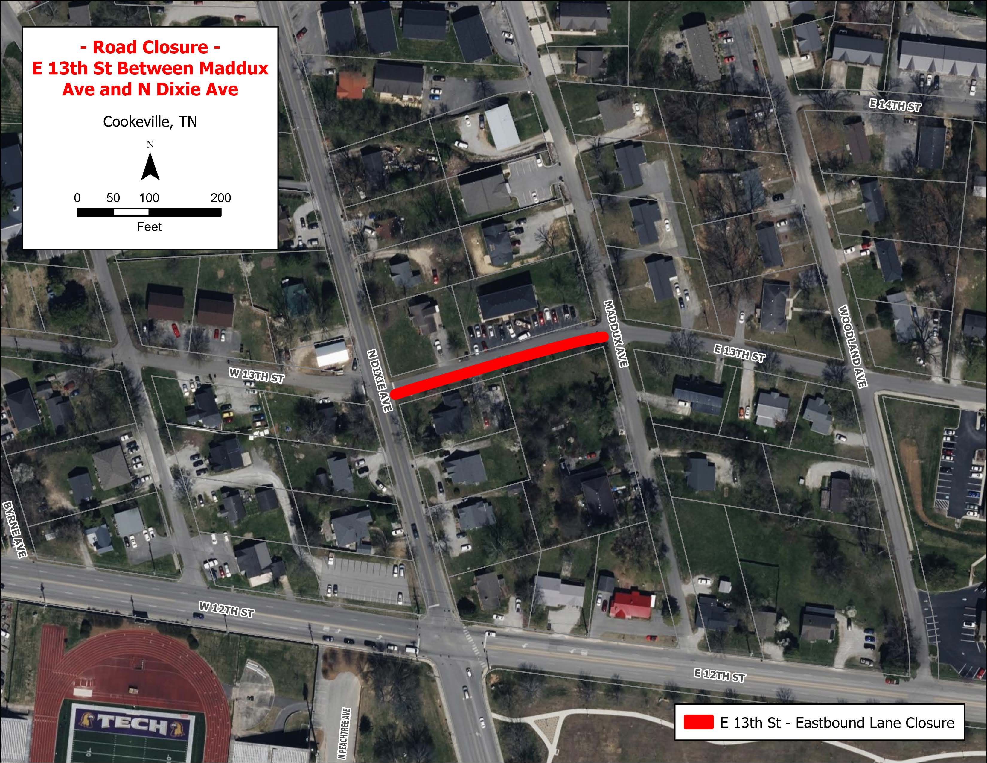 E13thSt_Closure_Aerial