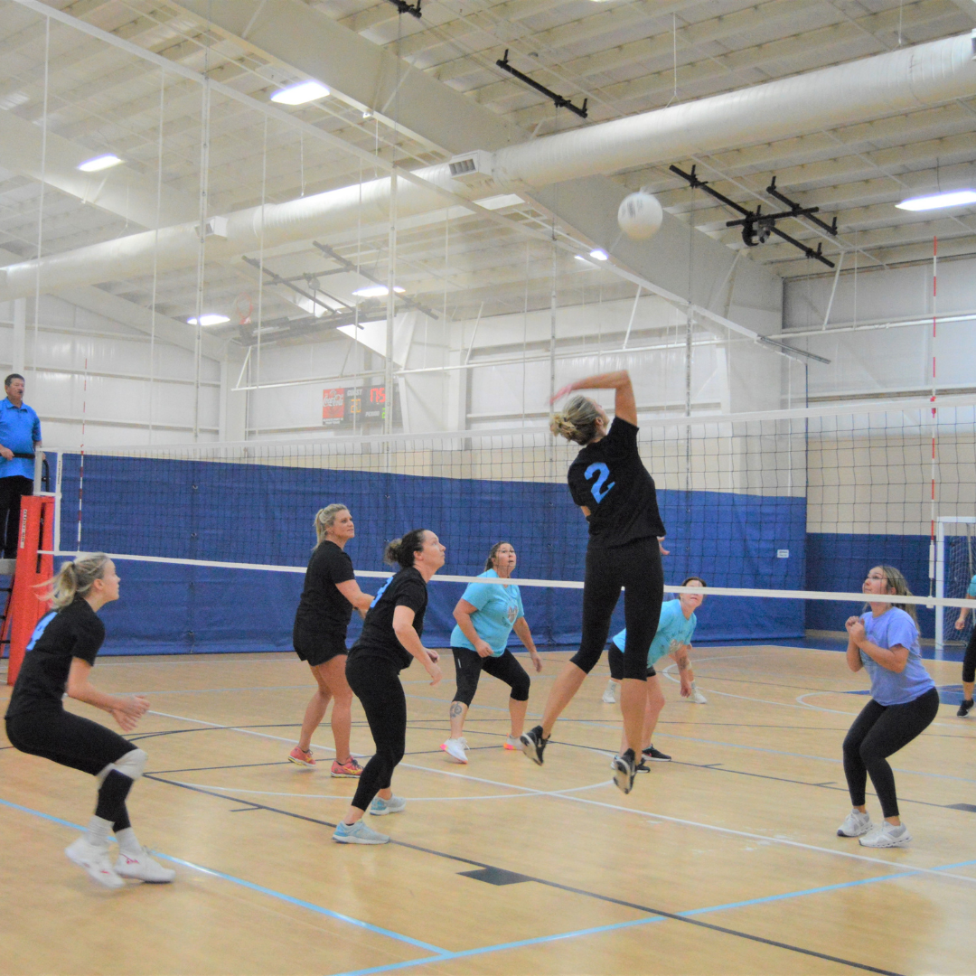 image of women playing volleyball