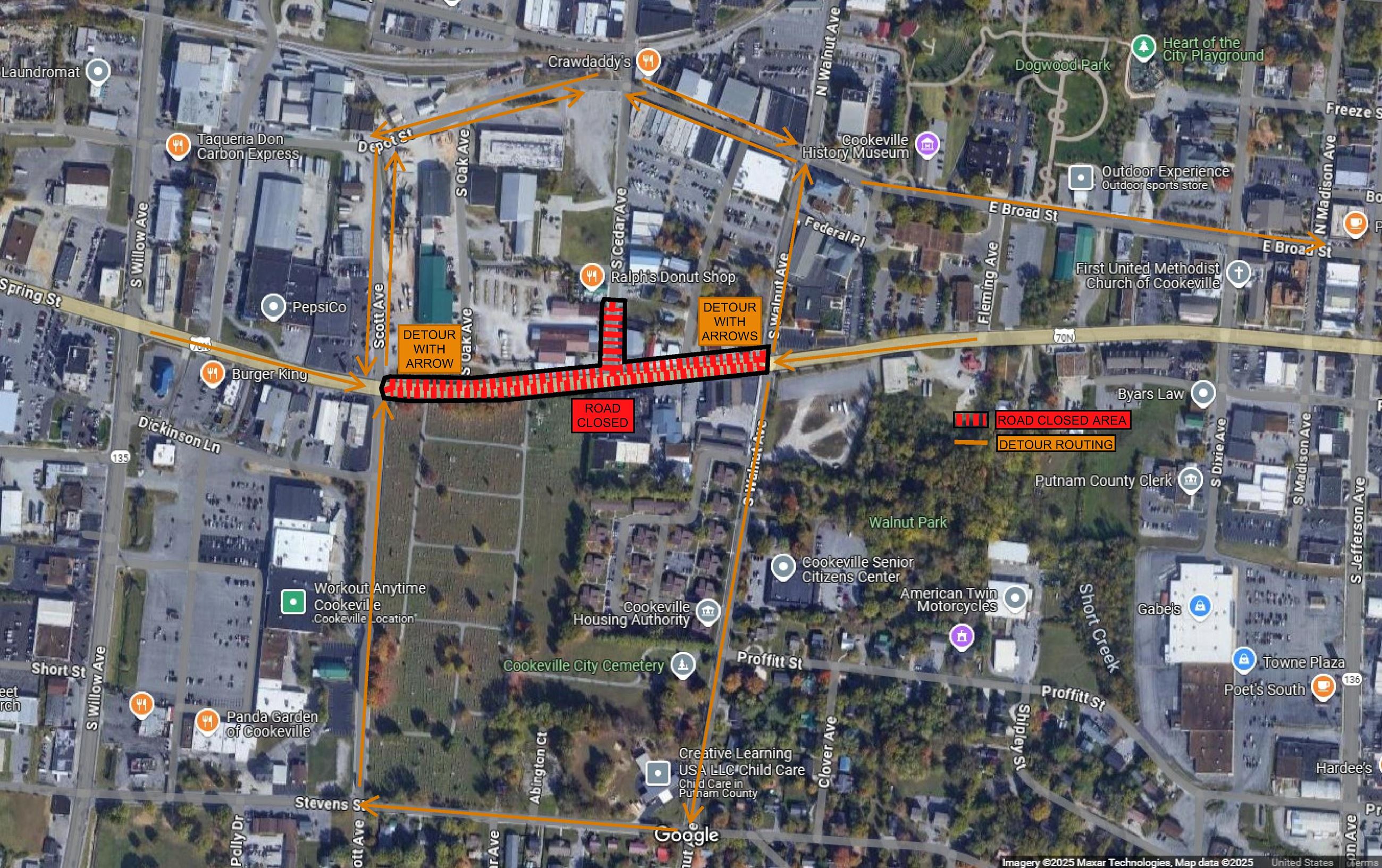 Website Road Closure August 4th