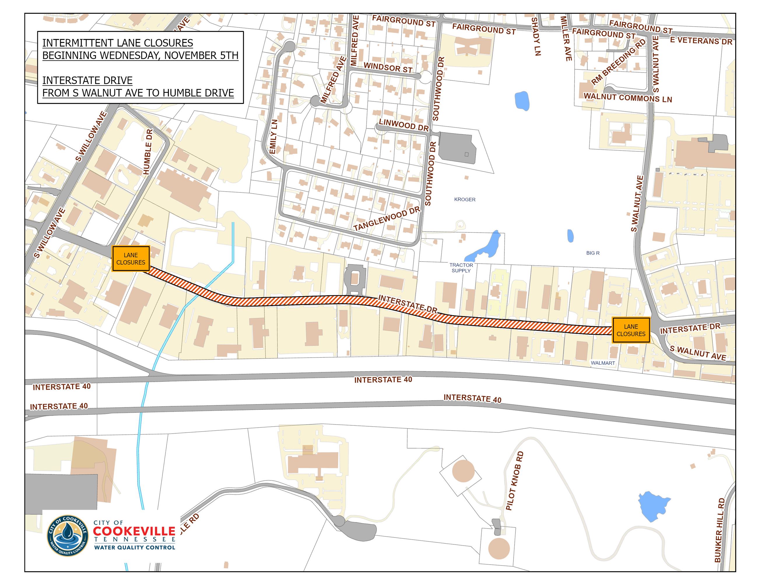 INTERSTATE DR LANE CLOSURES- NOV 5TH