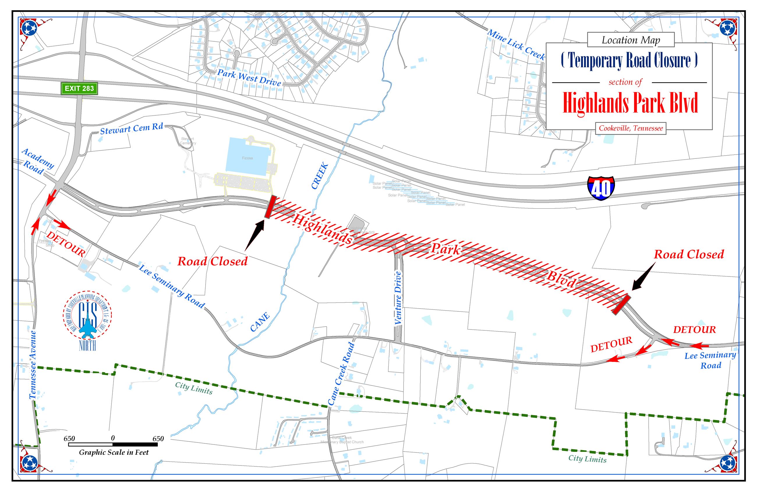 Highlands Park -Temp Closure